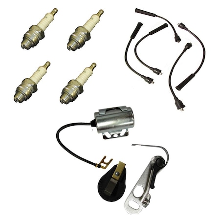 Aic Replacement Parts 42779 Tune Up Kit W/ Wires & Spark Plugs for MF Fits Ferguson F40 TO20 TO30 TO35 KT-ELI80-0003